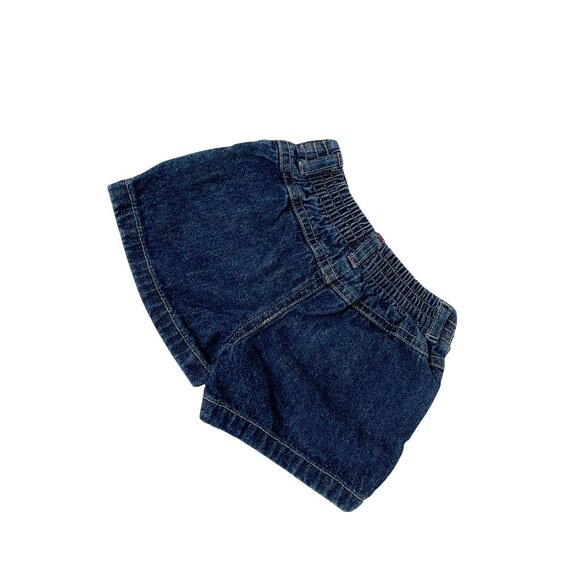 Vintage Faded Glory Girls Infant Baby Size 12 months Blue jeans Denim Shorts Flo - Picture 2 of 3